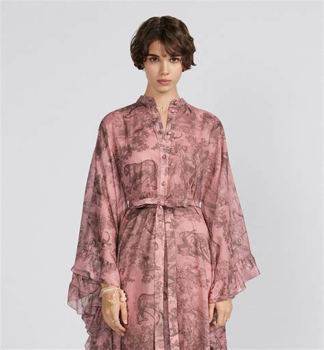 dior caftan|Dioriviera Ruffled Caftan Pink and Gray Cotton Muslin with Toile .